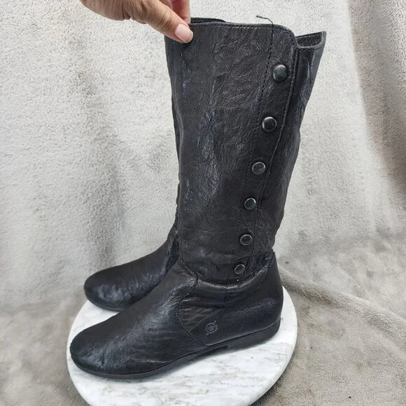 Born Shoes Born Shoes Womens Size Mw Sage Black Crunched